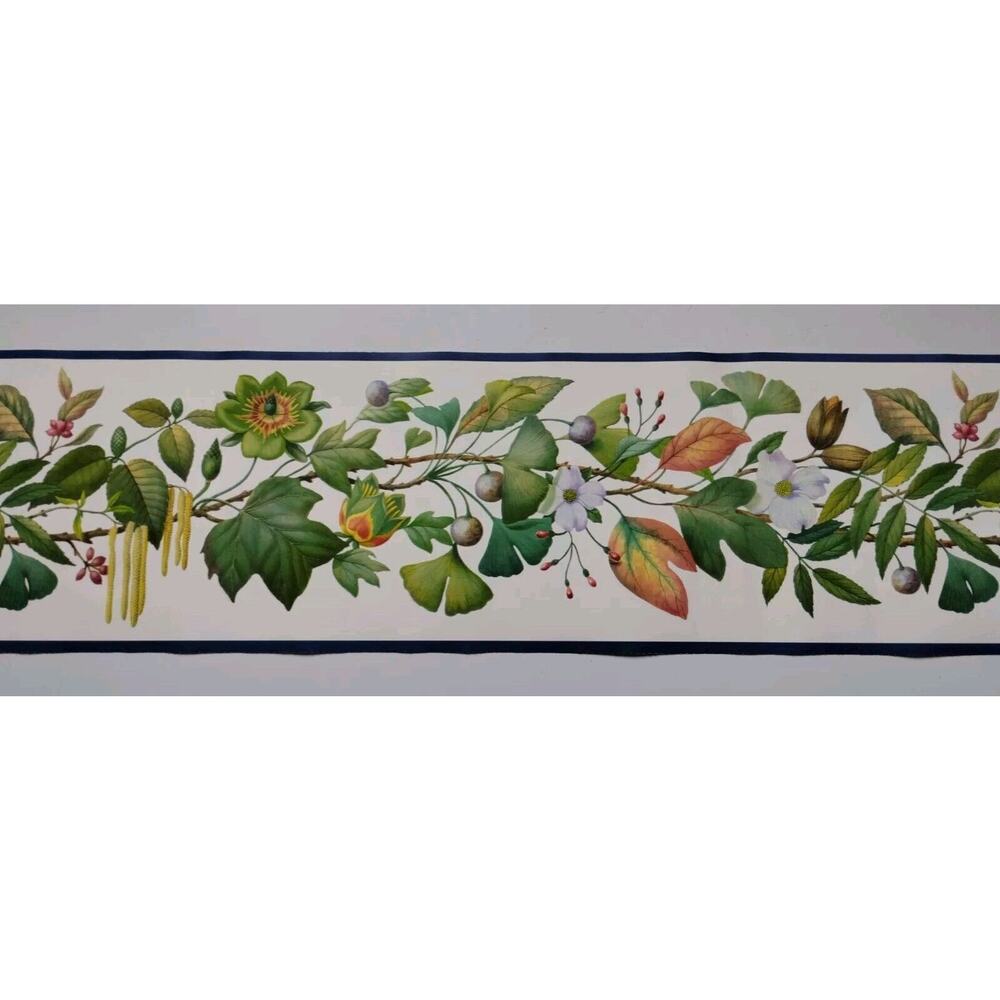 Rosedale Pre-pasted Decorative Wall Border - Ginkgo Biloba Plant - 5 yds